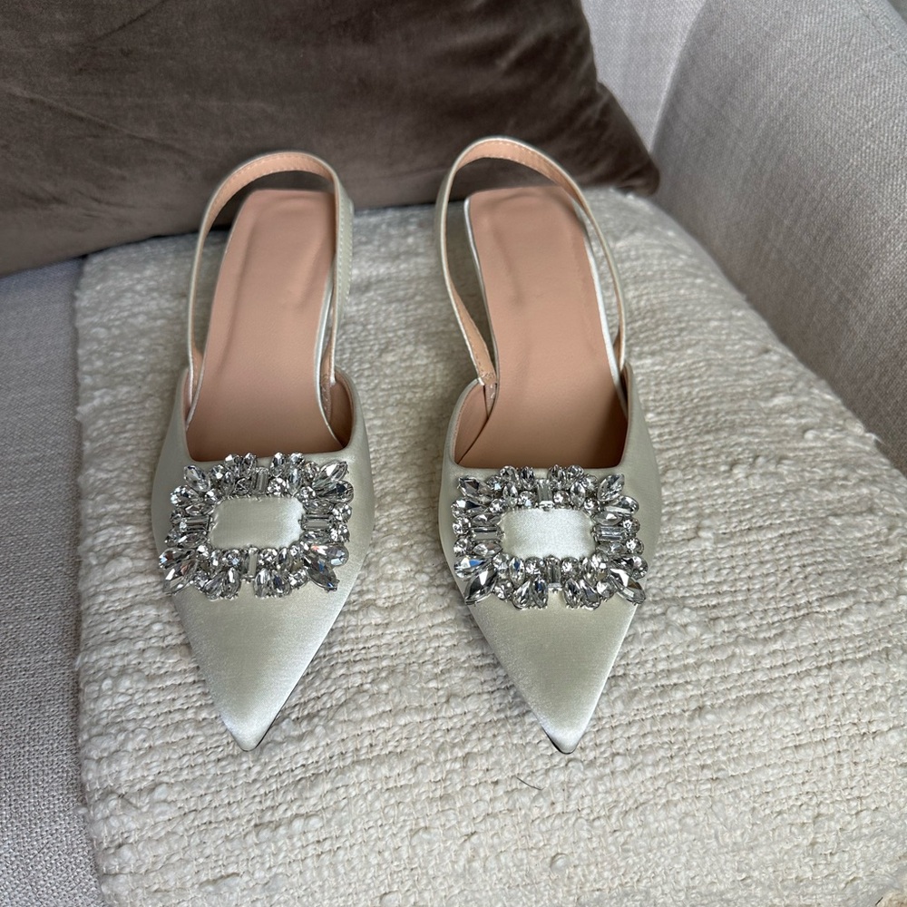 Cream/white Women's Slingback Shoes